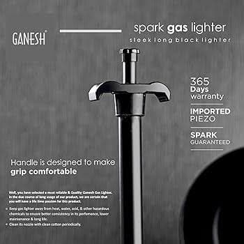 Gas Lighter Spark Black